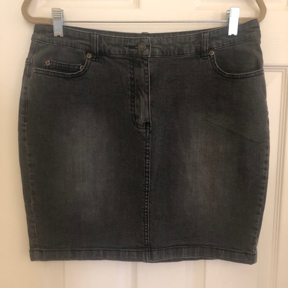 Distressed Denim Skirt - Picture 2 of 3